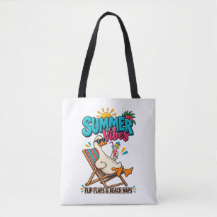 Sommer-Vibes-Ente – Flip Flops Flaschenöffner Tasche