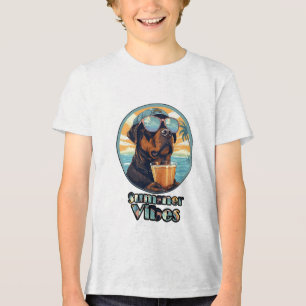 Sommer-Vibes-Hund – Cooles Strand-Mood-Shirt (Edit Tri-Blend Shirt