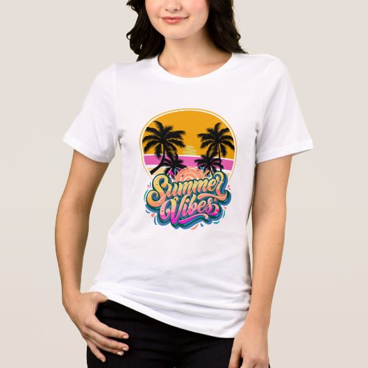 Sommer-Vibes jagen Tri-Blend Shirt (Vorderseite)