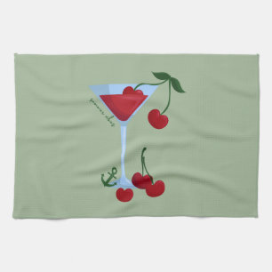 Sommer-Vibes Kirsche Geschirrtuch