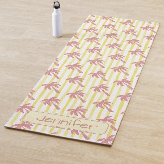 Sommer-Vibes Rosa Palmen Yogamatte (Beispiel)