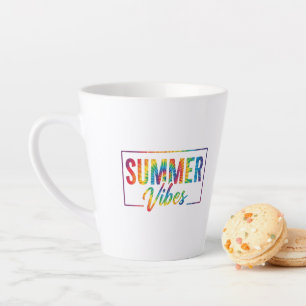SOMMER-Vibes Tie-Dye-Regenbogen-Kaffeetasse Bold Milchtasse