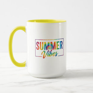 SOMMER-Vibes Tie-Dye-Regenbogen-Kaffeetasse Bold Tasse