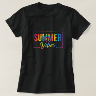 SOMMER Vibes Tie-Dye T-Shirt – Buntes Regenbogen