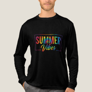 SOMMER Vibes Tie-Dye T-Shirt – Buntes Regenbogen Tri-Blend Shirt