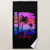 Sommer-Vibes Tropisch  Strandtuch (Vorderseite)