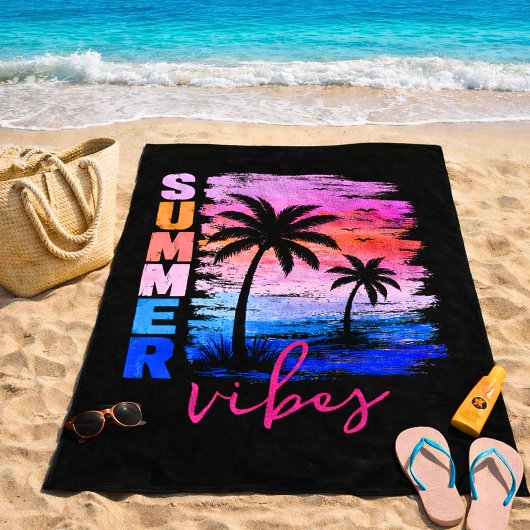 Sommer-Vibes Tropisch  Strandtuch
