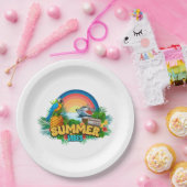 Sommer-Vibes-Urlaub-Strandparty Pappteller (Party)