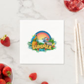 Sommer-Vibes-Urlaub-Strandparty Serviette (Beispiel)
