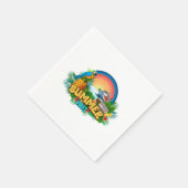 Sommer-Vibes-Urlaub-Strandparty Serviette (Ecke)