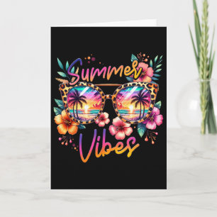 Sommer-Vibes-Urlaub Vintage Sommer Familienreise Karte