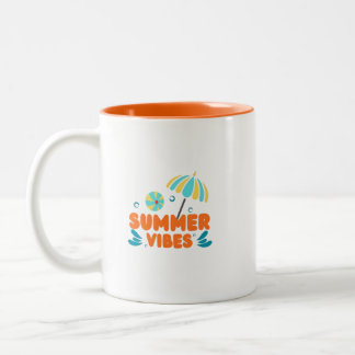 Sommer-Vibes-Urlaub Zweifarbige Tasse