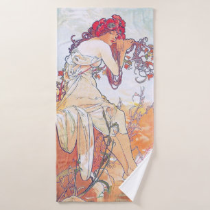 Sommer (vier Jahreszeiten), Alphonse Mucha Badehandtuch