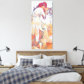 Sommer (vier Jahreszeiten), Alphonse Mucha Canvas  Leinwanddruck (Insitu (Schlafzimmer))
