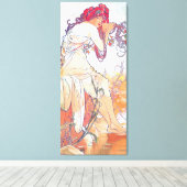 Sommer (vier Jahreszeiten), Alphonse Mucha Canvas  Leinwanddruck (Insitu (Holzboden))