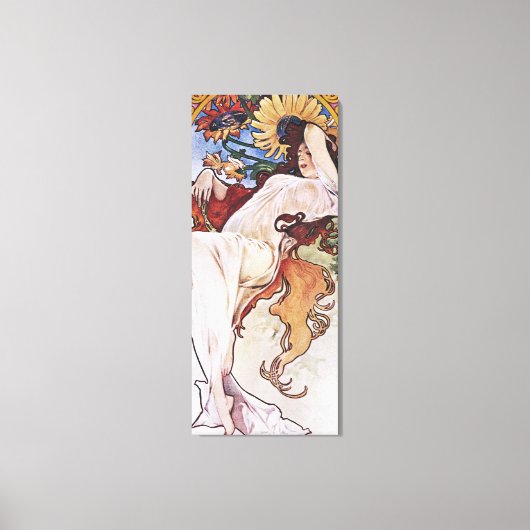 Sommer (vier Jahreszeiten), Alphonse Mucha Canvas  Leinwanddruck (Vorderseite)