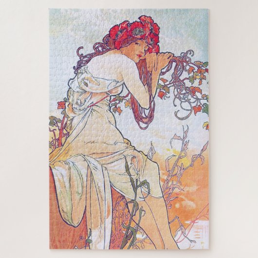 Sommer (vier Jahreszeiten), Alphonse Mucha Puzzle (Vertikal)
