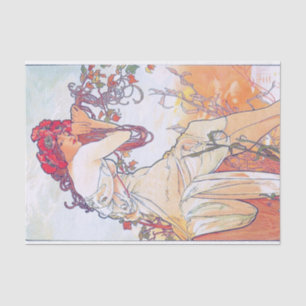 Sommer (vier Jahreszeiten), Alphonse Mucha Seidenpapier