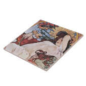 Sommer (vier Jahreszeiten), Mucha Fliese (Seite)