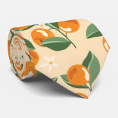 Sommer Vintag Orangen Boho Naturfrucht Krawatte (Gerollt)