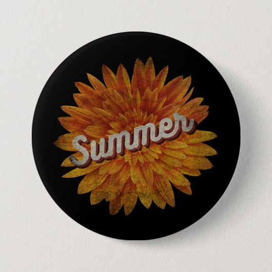 SOMMER VINTAG SUNFLOWER BUTTON (Vorderseite)