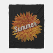 SOMMER VINTAG SUNFLOWER FLEECEDECKE (Vorderseite)