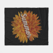 SOMMER VINTAG SUNFLOWER FLEECEDECKE (Vorderseite (Horizontal))