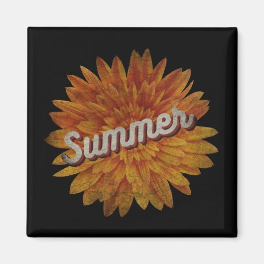 SOMMER VINTAG SUNFLOWER MAGNET (Vorne)