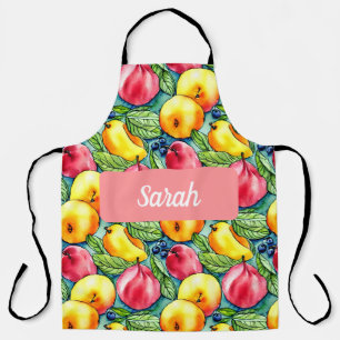 Sommer Vintage-Frucht Wasserfarbenmuster Schürze