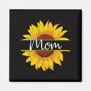 Sommer Vintage Gelbe Sonnenblume Grafik Sonnenblum Magnet