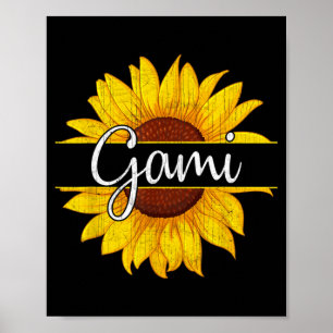 Sommer Vintage Gelbe Sonnenblume Grafik Sonnenblum Poster