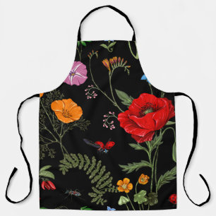 Sommer vintage nahtloses Muster. Botanische Tapete Schürze