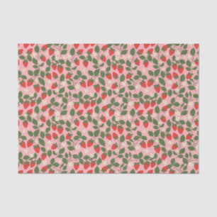 Sommer Vintage Rosa Erdbeere Boho Brautparty Seidenpapier