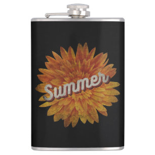 Sommer Vintage Sonnenblume Flachmann