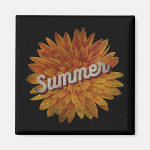 SOMMER VINTAGE SONNENBLUME MAGNET