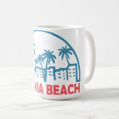 Sommer virginia beach- virginia kaffeetasse (VorderseiteRechts)
