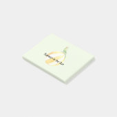 Sommer-Vogel im Sonnengelb-Strandball Post-it Klebezettel (angewinkelt)