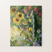 Sommer-Vogelbad-Garten Puzzle (Vertikal)