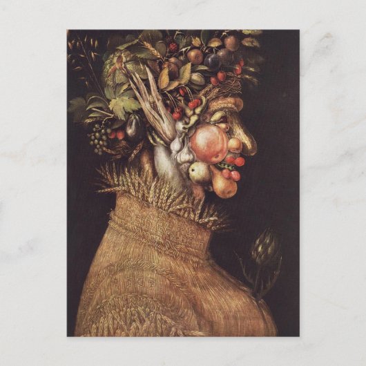Sommer von Giuseppe Arcimboldo Postkarte (Vorderseite)