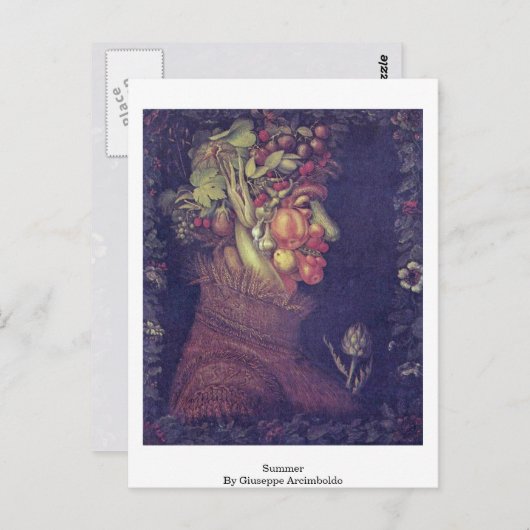 Sommer von Giuseppe Arcimboldo Postkarte (Vorne/Hinten)