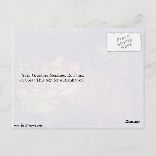 Sommer von Giuseppe Arcimboldo Postkarte (Rückseite)