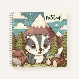 Sommer-Wanderwege - Süße Badge im Pine Notizblock