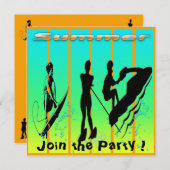 Sommer - Wasser-Sport-Einladung Einladung (Vorne/Hinten)