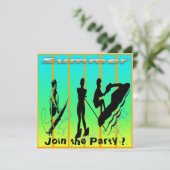 Sommer - Wasser-Sport-Einladung Einladung (Stehend Vorderseite)