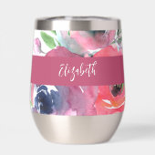 Sommer-Wasserfarbe-Blumen-Monogramm-Name (Rückseite)