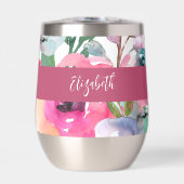 Sommer-Wasserfarbe-Blumen-Monogramm-Name (Vorderseite)
