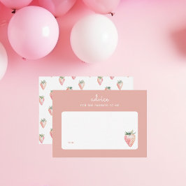 Sommer Wasserfarbe Erdbeeren Kinderbetreuung Mitteilungskarte