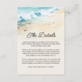 Sommer-Wasserfarbe Strand Hochzeitdetails QR-Code Begleitkarte (Vorderseite)