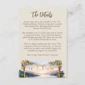 Sommer-Wasserfarbe Strand Hochzeitdetails QR-Code Begleitkarte (Vorderseite)