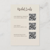 Sommer-Wasserfarbe Strand Hochzeitdetails QR-Code Begleitkarte (Rückseite)